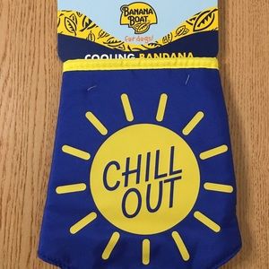 New Doggie Banana Boat Cooling Bandana One Size Fits Most Soak & Chill in Water